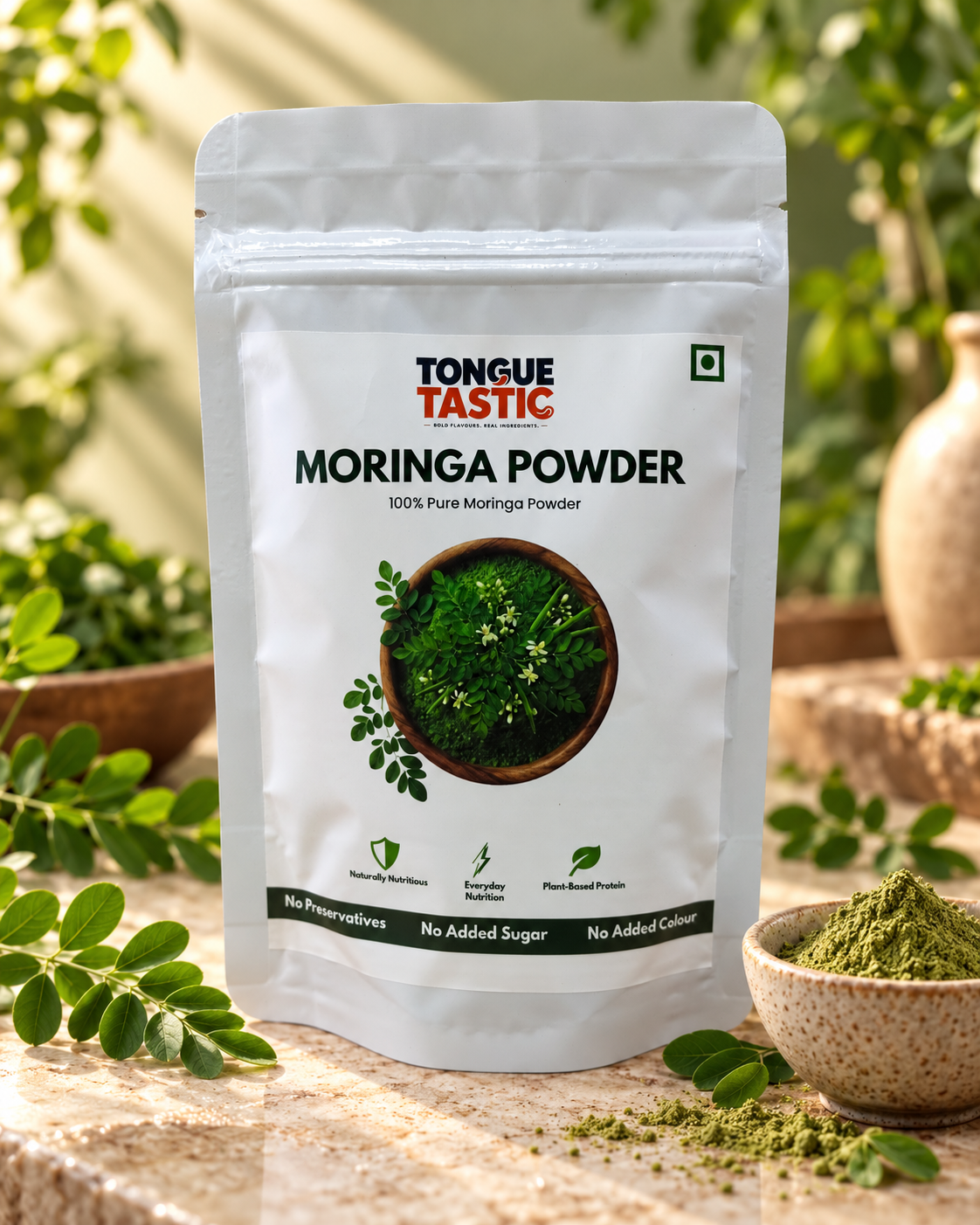 Moringa Powder — Front packaging